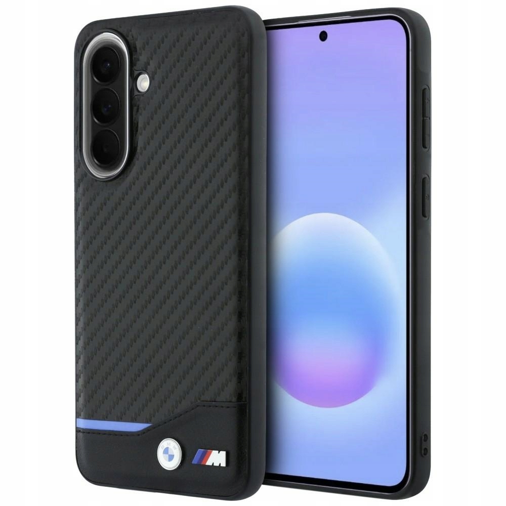 Pouzdro pro Samsung Galaxy A37 černé Bmw M Carbon eko kůže zadní kryt