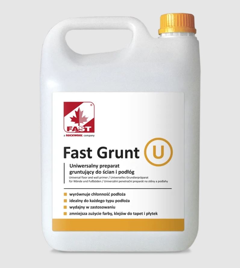 FAST GRUNT U - UNIWERSALNY PREPARAT GRUNTUJĄCY DO ŚCIAN I PODŁÓG - 5L