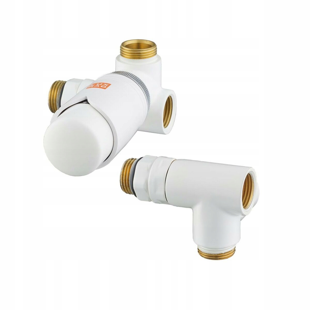 T-rozdělovač termostatický trojháček levý bílý (hlavička vpravo) Luxrad