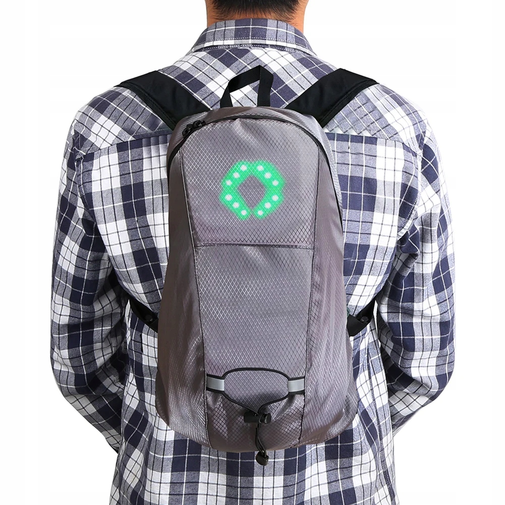 Men's Backpack Cycling MTB Bag LED Turn Signal Light Wireless Remote Długość/wysokość 1 cm