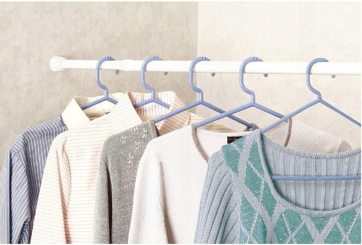 DRĄŻEK PRYSZNICOWY STALOWY TELESKOPOWY DO ZASŁON PRYSZNICOWYCH 110-200 cm Długość 110-200 cm