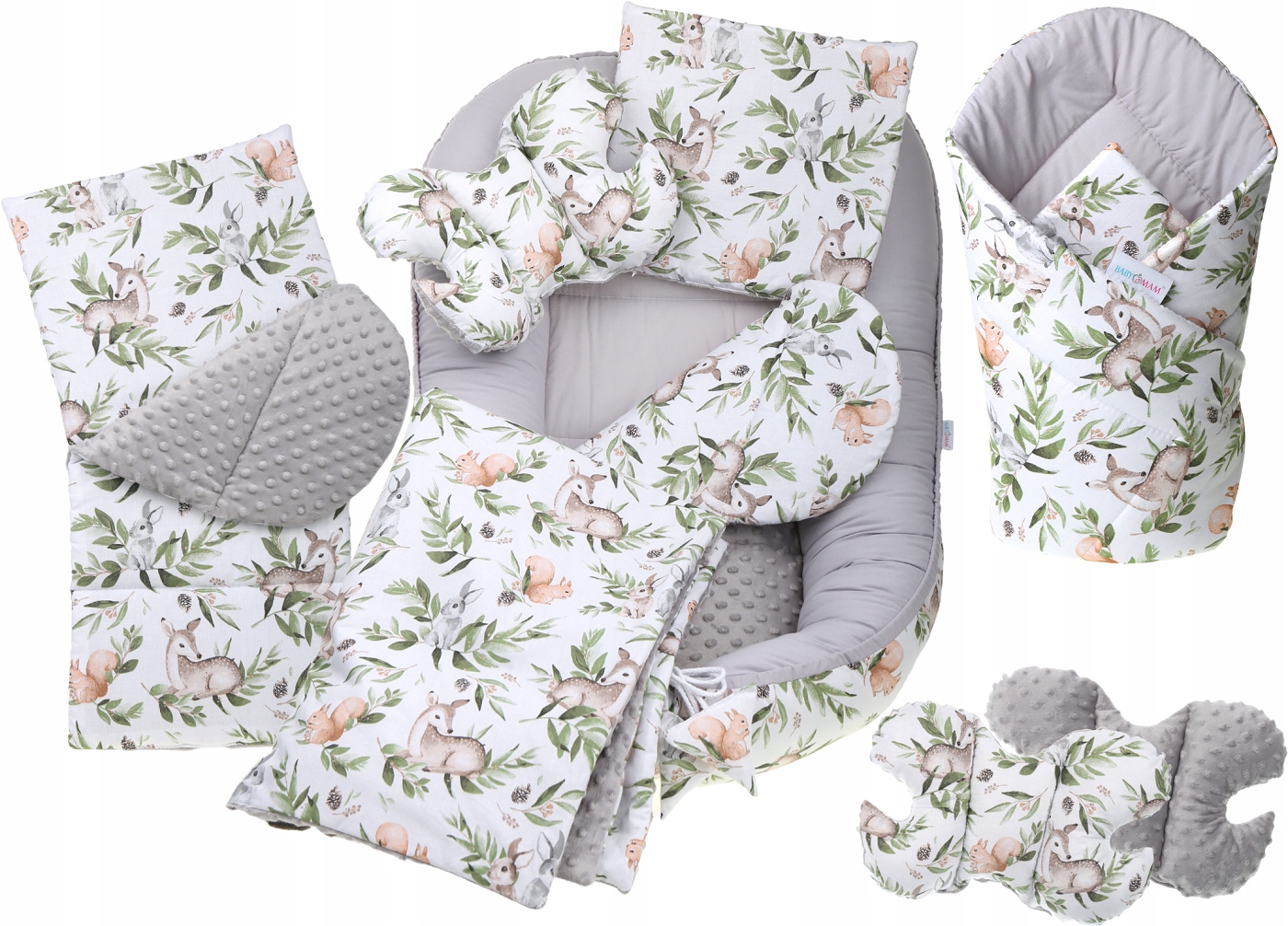 

Babymam Kokon Niemowlęcy Gniazdo Kojec Minky 7 El.