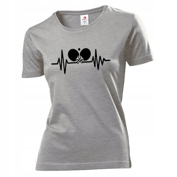 

Koszulka damska Linia życia Ekg ping pong tenis L