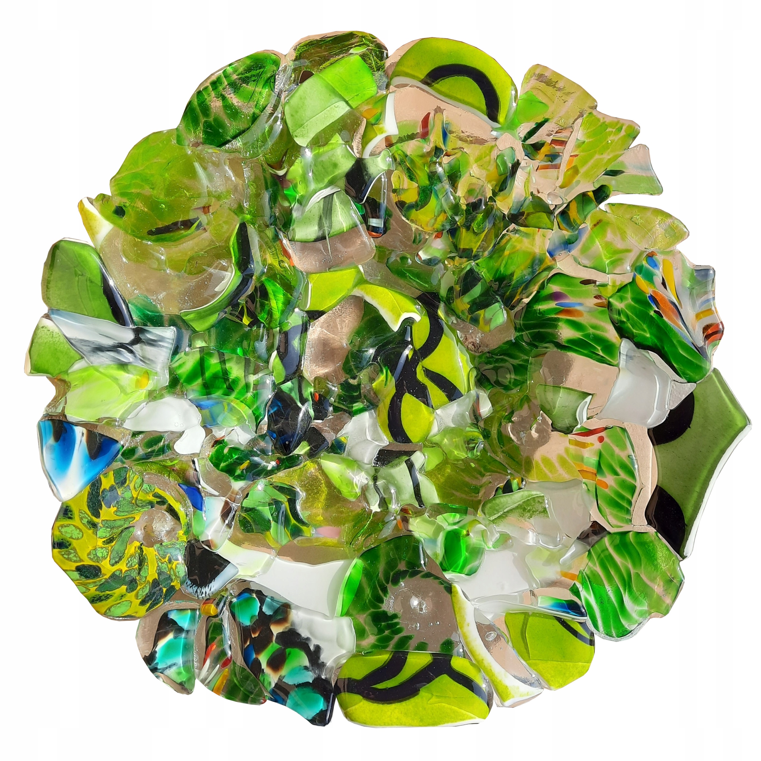 Wielka patera szklana mozaika rękodzieło