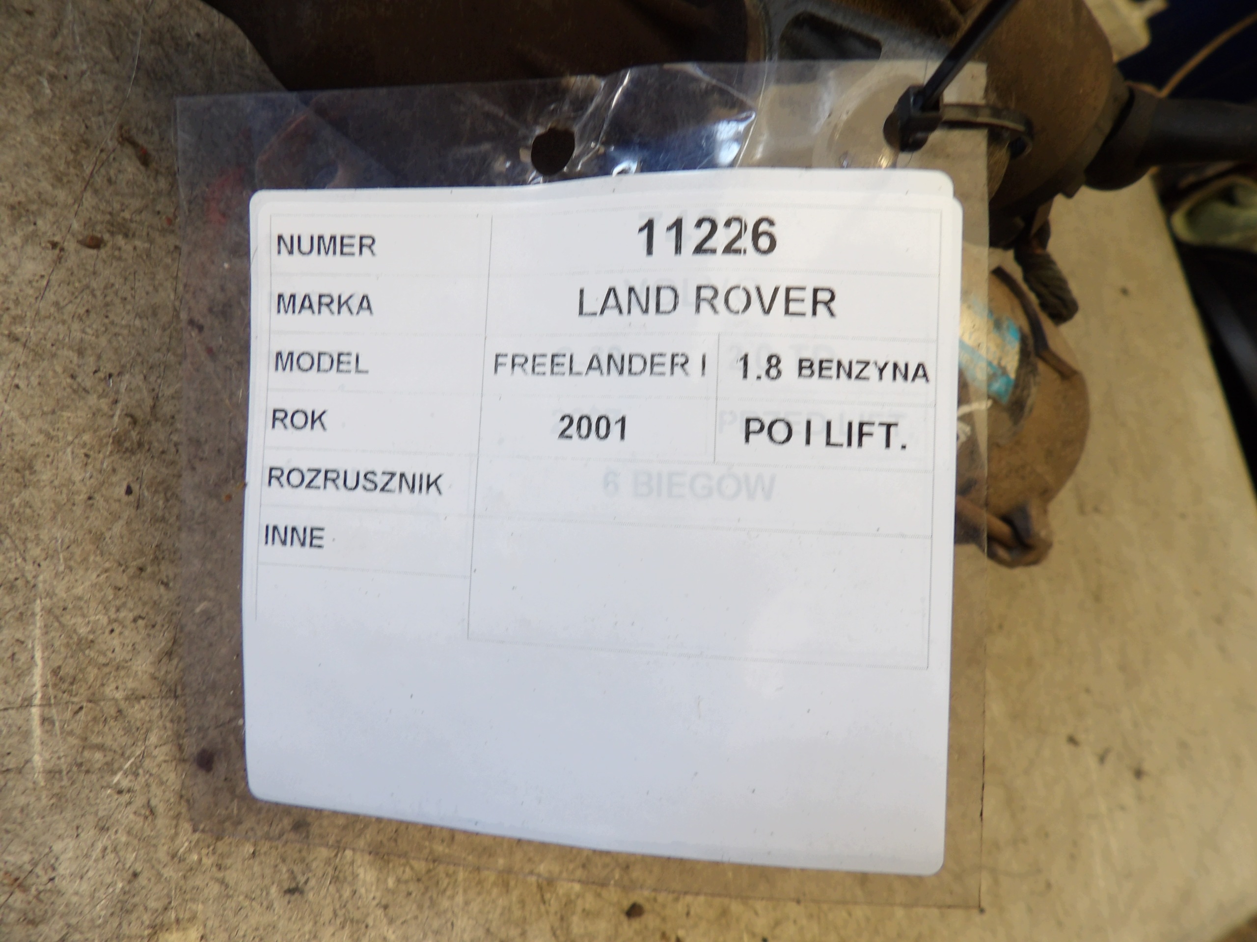 LAND ROVER FREELANDER a LIFT startér NAD101420