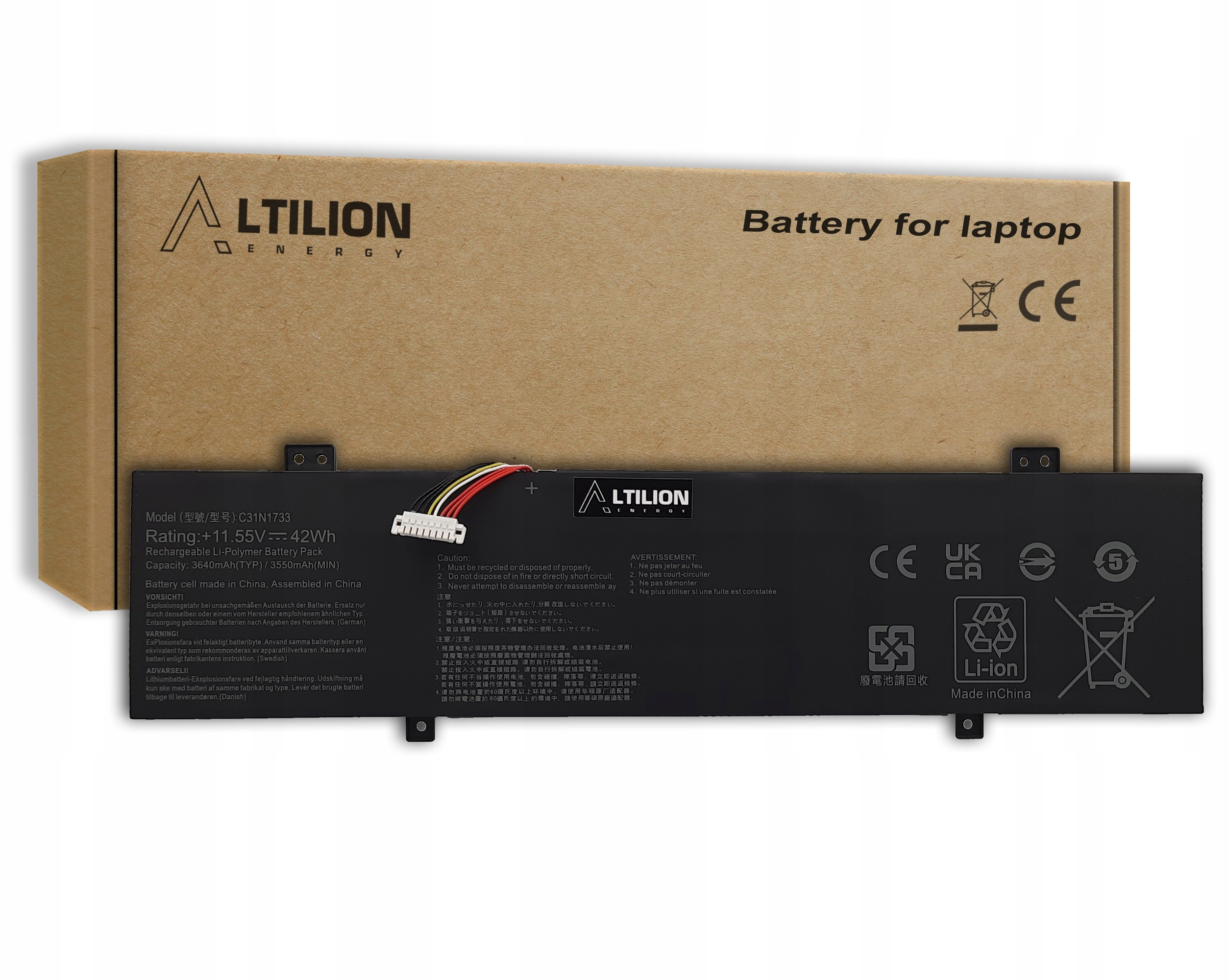 Batéria Altilion Energy C31N1733 kompatibilná s Asusom