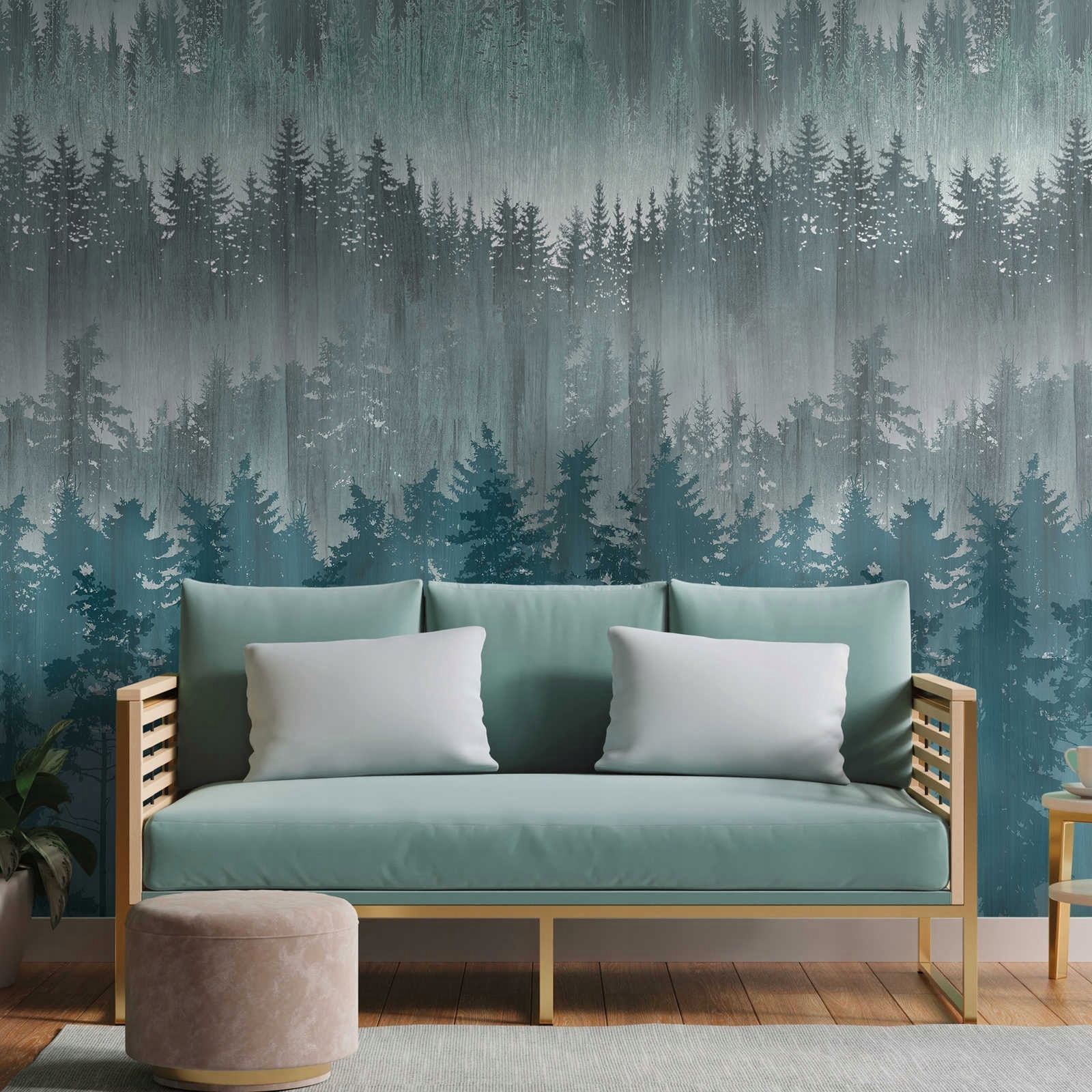 Les v MLZE-omyvatelná Tapeta 3D-Fototapeta,1,59x2,8