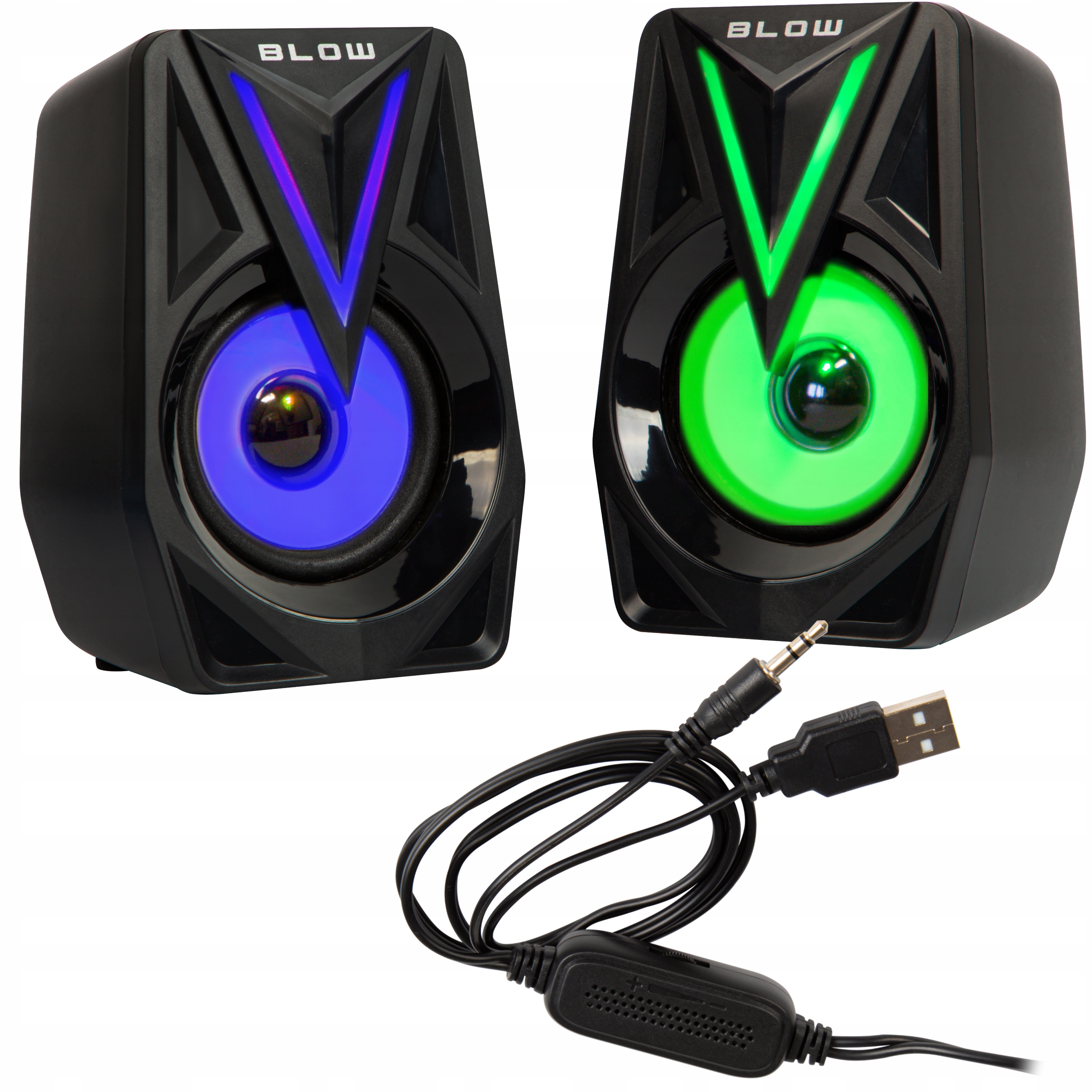 ZESTAW GŁOŚNIKÓW DO LAPTOPA PC BALANCE 2.0 GAMINGOWE LED RGB USB 5V 8W