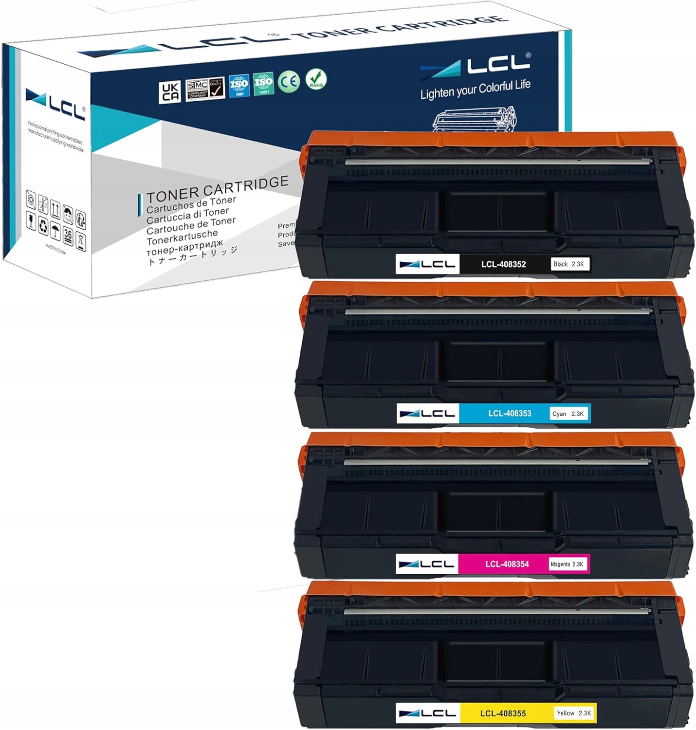 Toner LCL kompatibilný NCPRC408340 Kcmy, sada 4 farieb