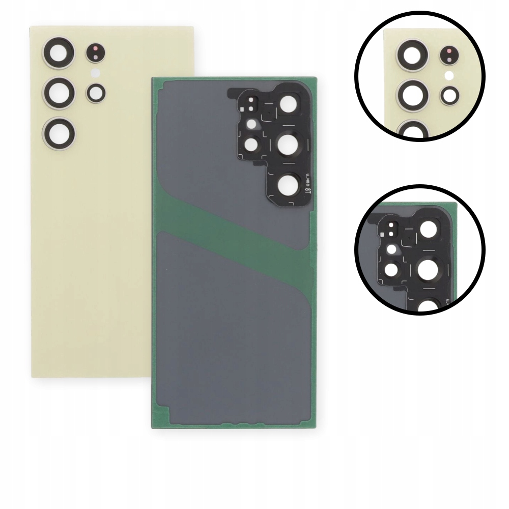 Tylna klapka, tylne szkło do Samsung Galaxy S24 Ultra, żółta