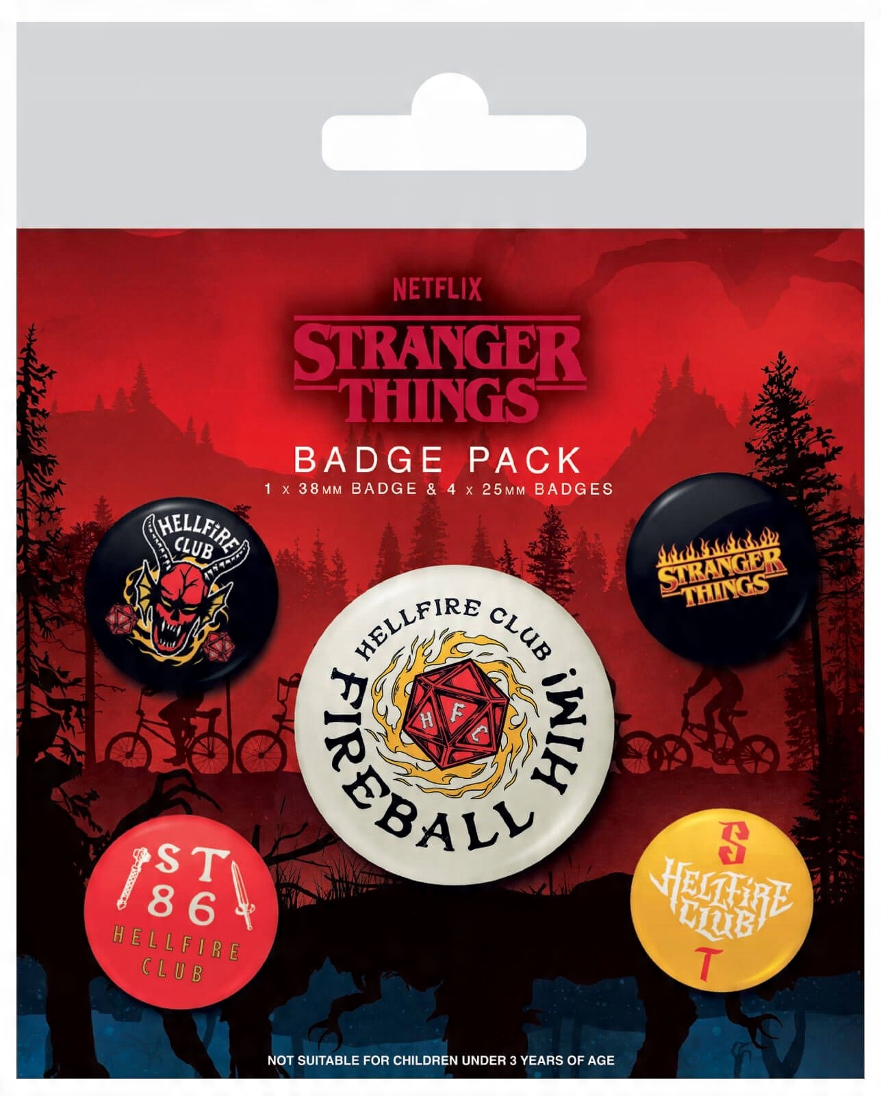 

Przypinki Stranger Things 4 Hellfire Club 5 szt