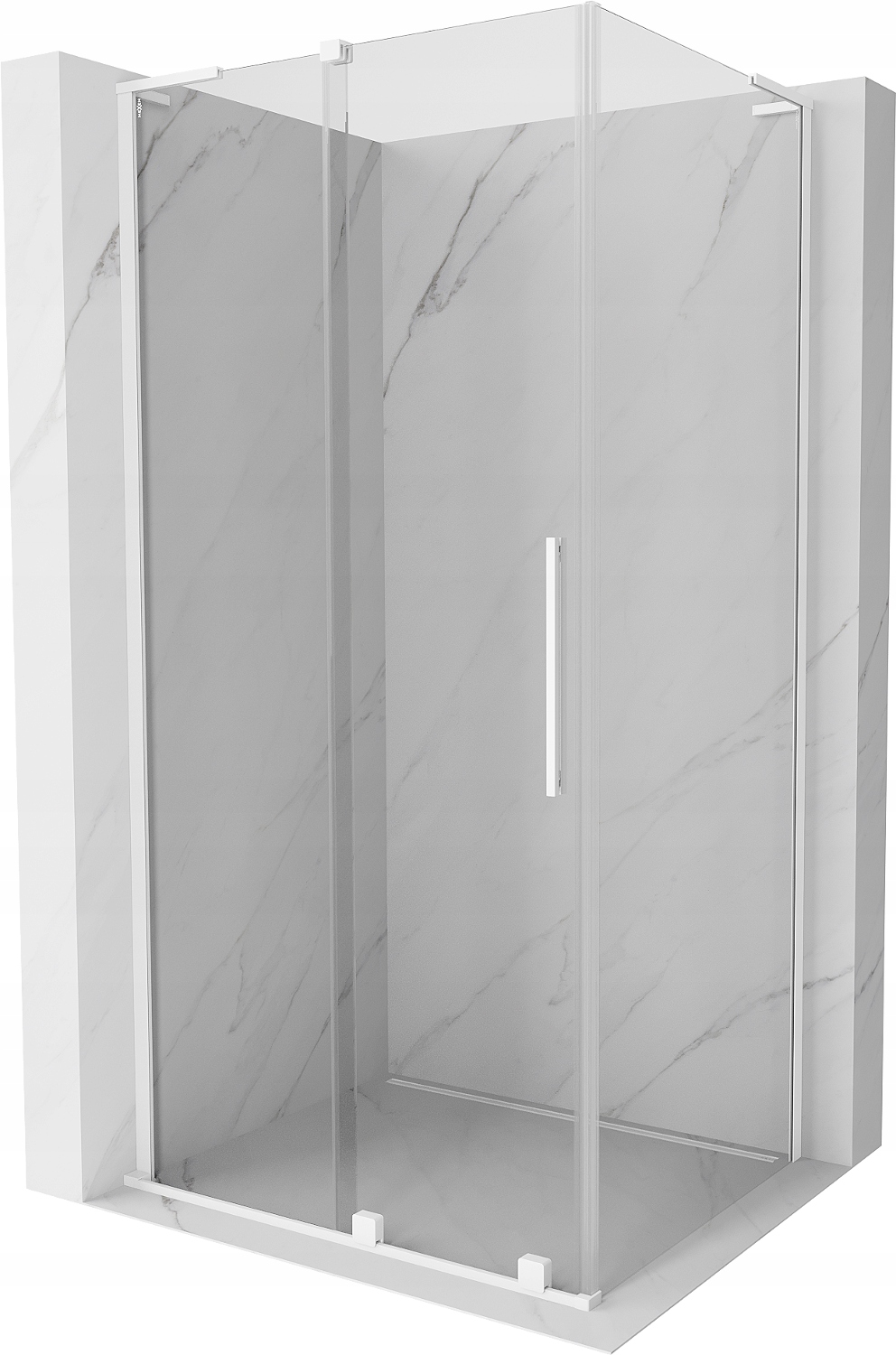 Mexen Velar L Kabina Prysznicowa Rozsuwana 120X85 CM Transparent Biała