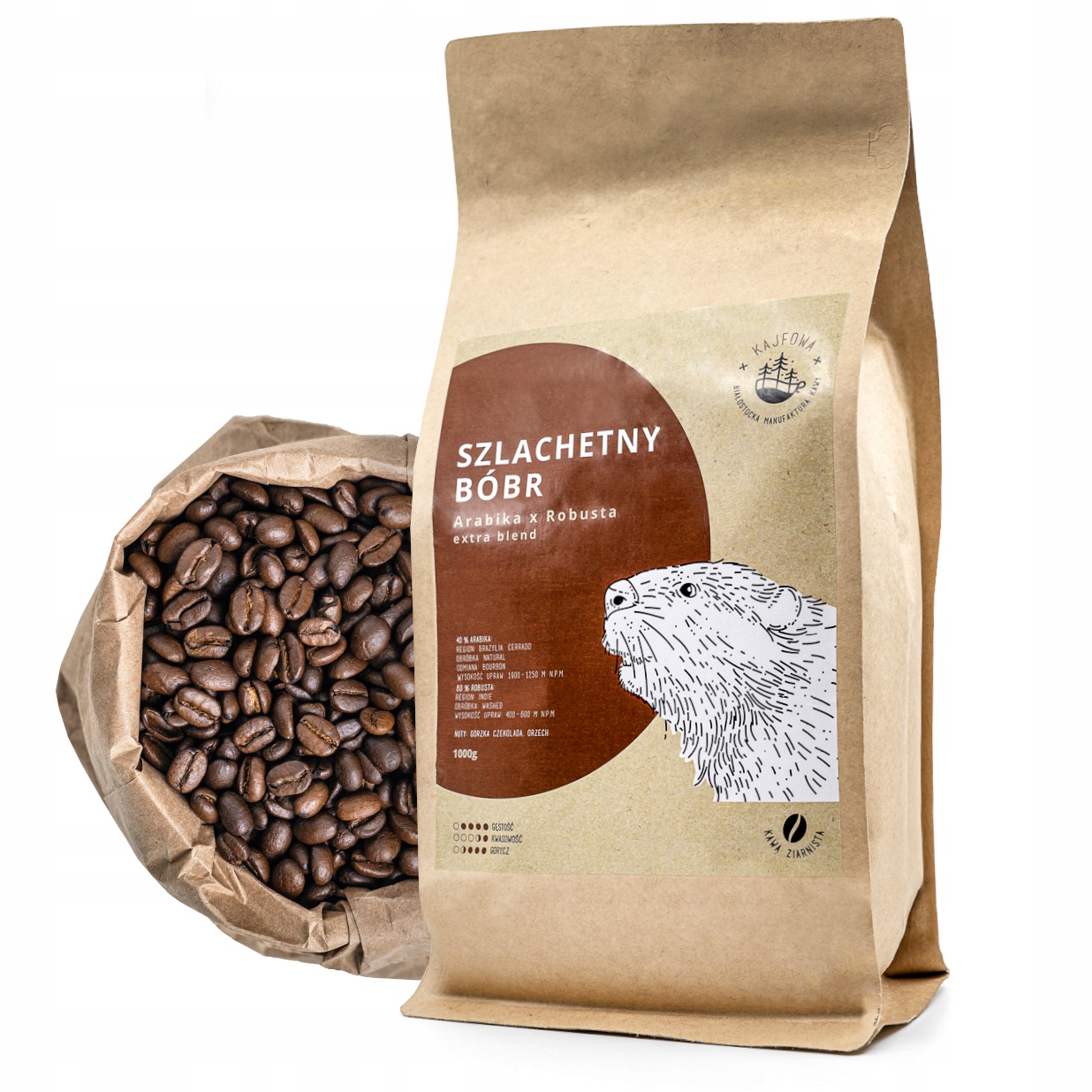 Kafová Káva Zrnková Ušlechtilý bobr 1kg