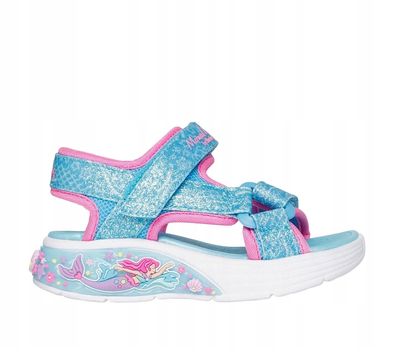 Sandały dziecięce Skechers Mermaid Dreams Sandal Marina Bliss niebieskie
