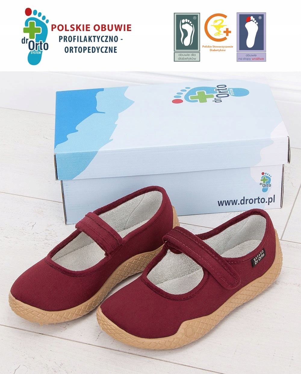 

Buty kapcie Dr Orto Cukrzyk Haluksy SENiOR r. 40