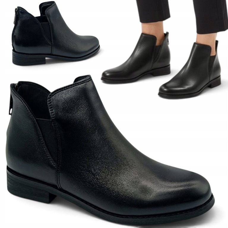 40 Vinceza Dámské kozačky z přírodní kůže, zimní, zateplené, elegantní