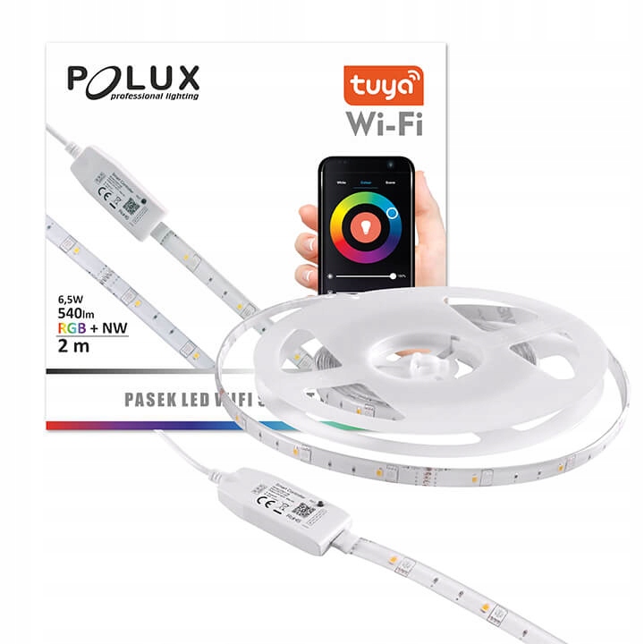 

Taśma Led Smart 6,5W Rgb+nw IP65 Wi-Fi Tuya 2m
