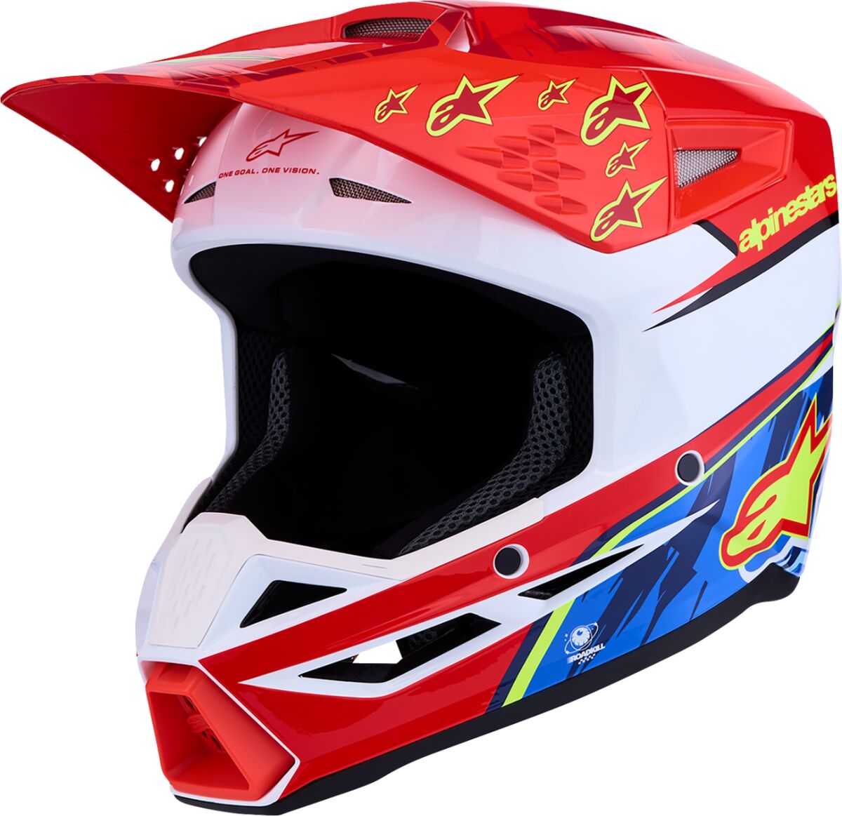 Detská Prilba Na Cross Alpinestars Youth SM3 Rd/wh/b (M) 8301227-3206