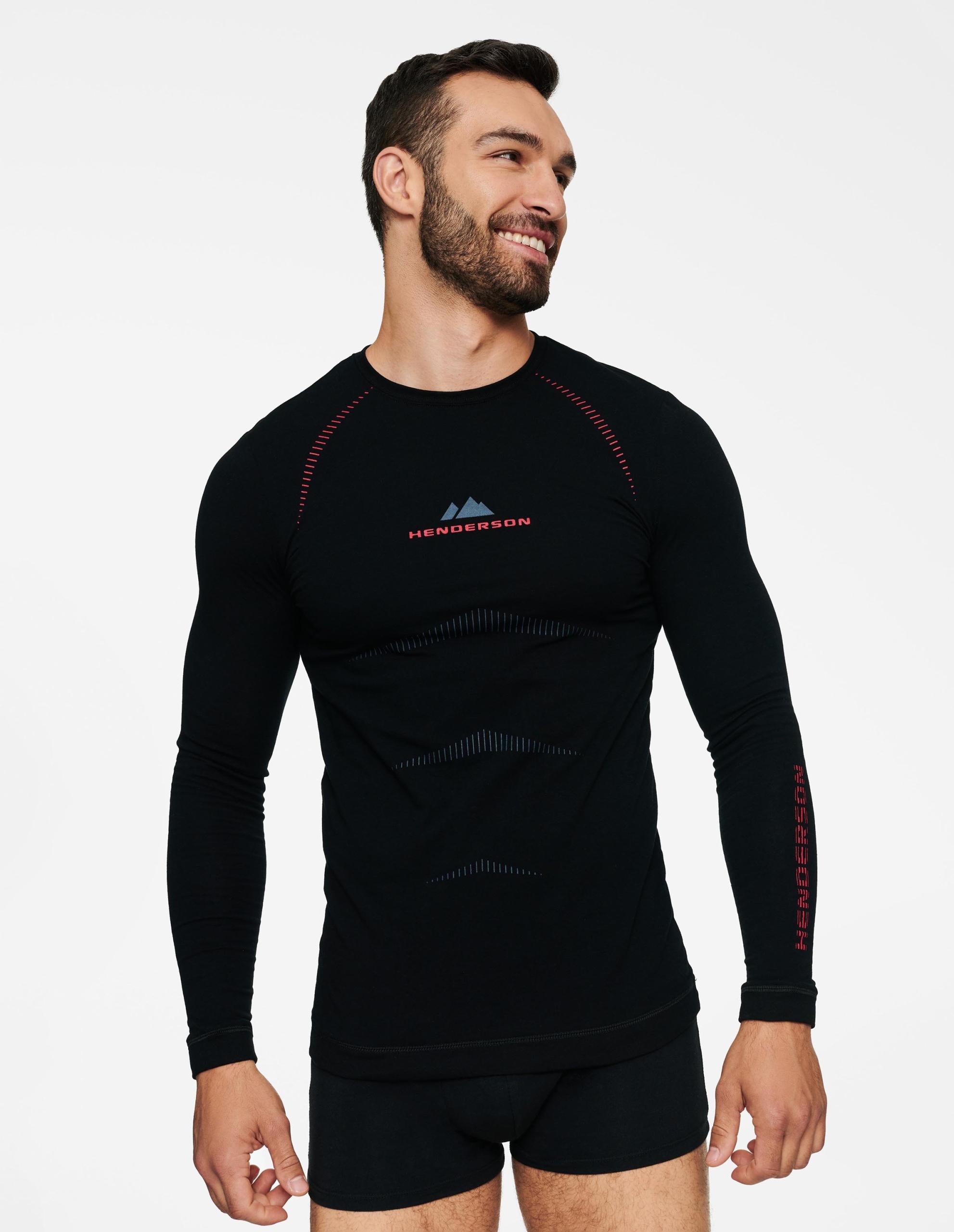 HENDERSON Komplet Termoaktywny NORDIC Czarny M Wzór dominujący logo