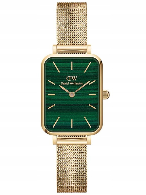 Dámské Hodinky Daniel Wellington Quadro Pressed Evergold Emerald 20 mm DW001
