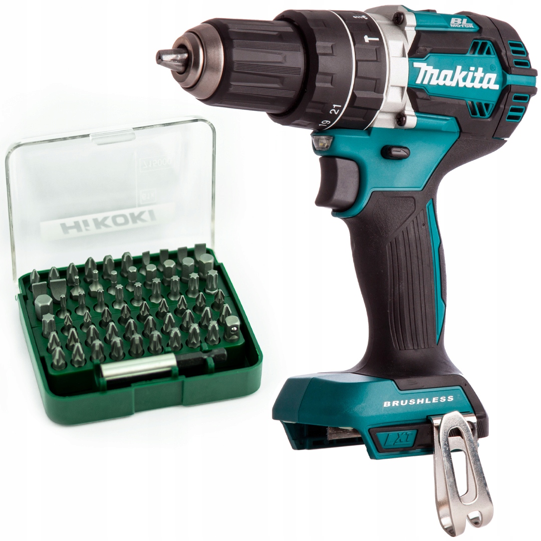 Rázový Aku Šroubovák 18V 54Nm Makita DHP484Z bity
