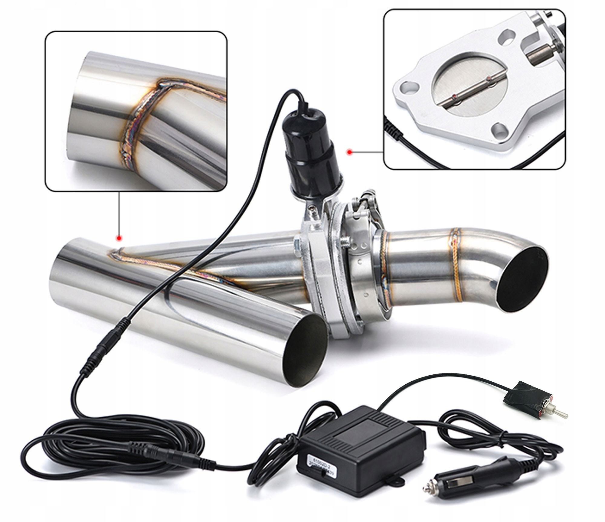 ELEKTRYCZNA PRZEPUSTNICA WYDECHU NA PILOTA 51MM Stan opakowania oryginalne