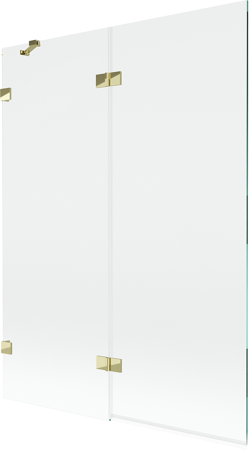 Mexen Lunar vanová zástěna dvoukřídlá levá 130 x 150 cm, transparentní, zla