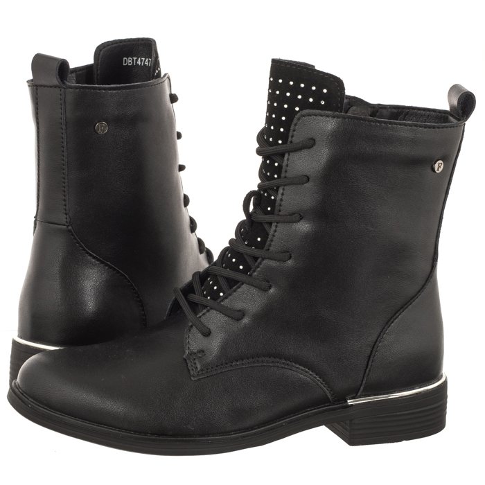 Kotníkové boty Kotníkové Boty Kožené Dámské Filippo Černé DBT4747