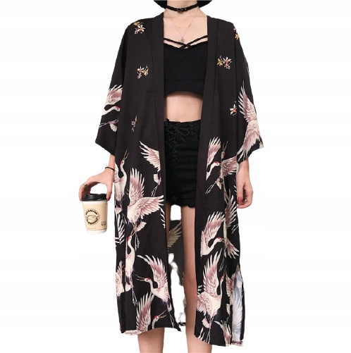 

Kimono Damskie Letnie Szlafrok Japońskie Długie