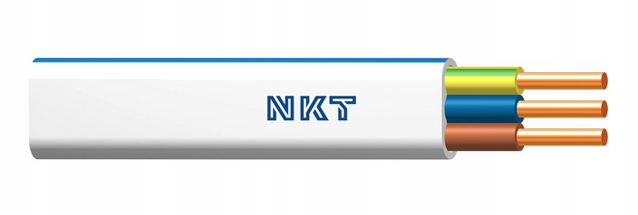 

Przewód Nkt YDYpzo 450/750 3x2,5 biały płaski