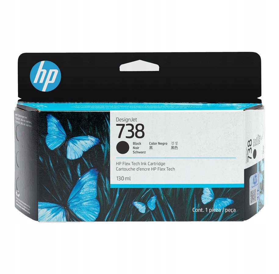 Atrament Hp 738 Black 498N4A čierny (black)