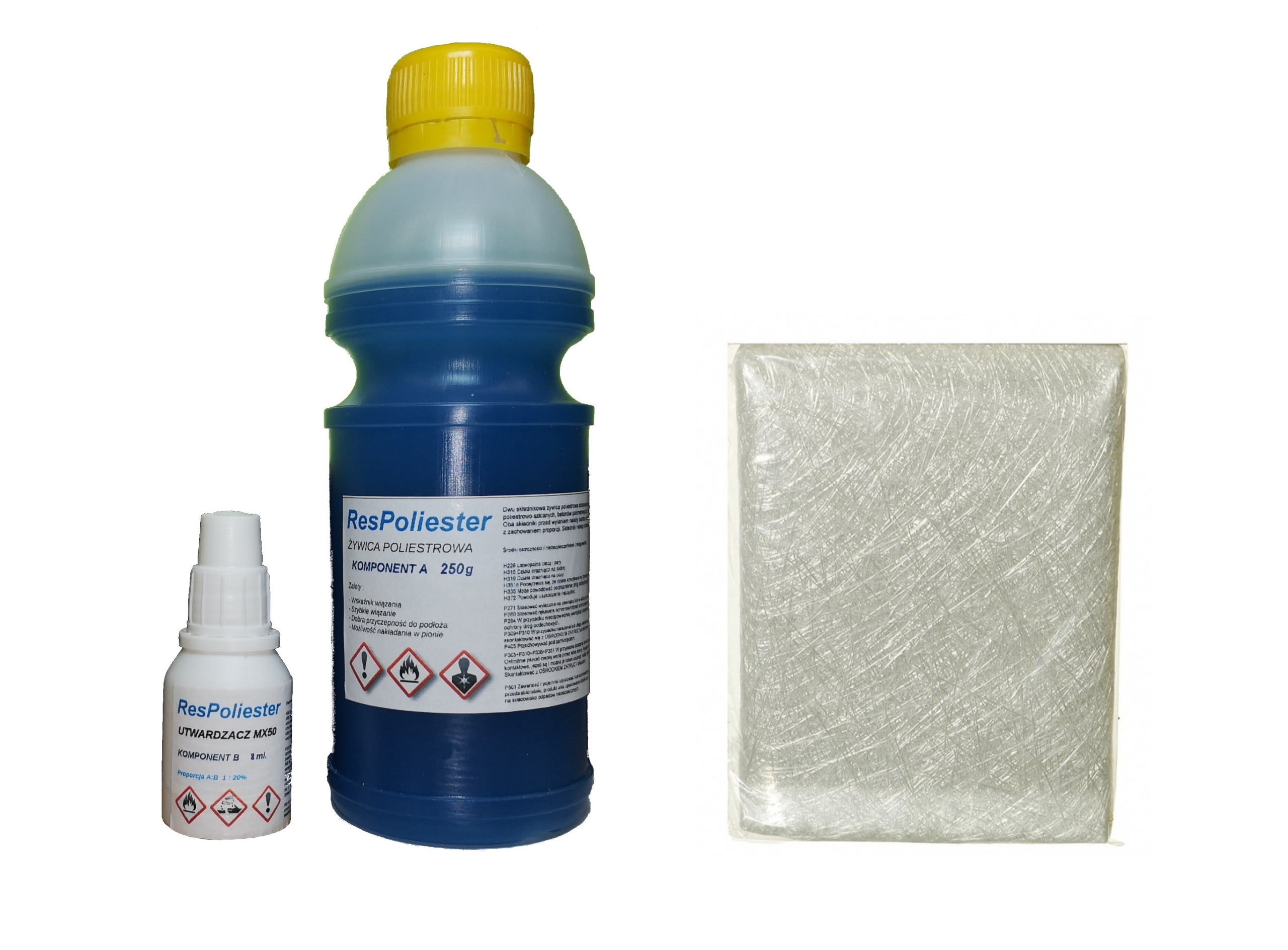 

Zestaw naprawczy Żywica Poliestrowa 250g+utwardzac
