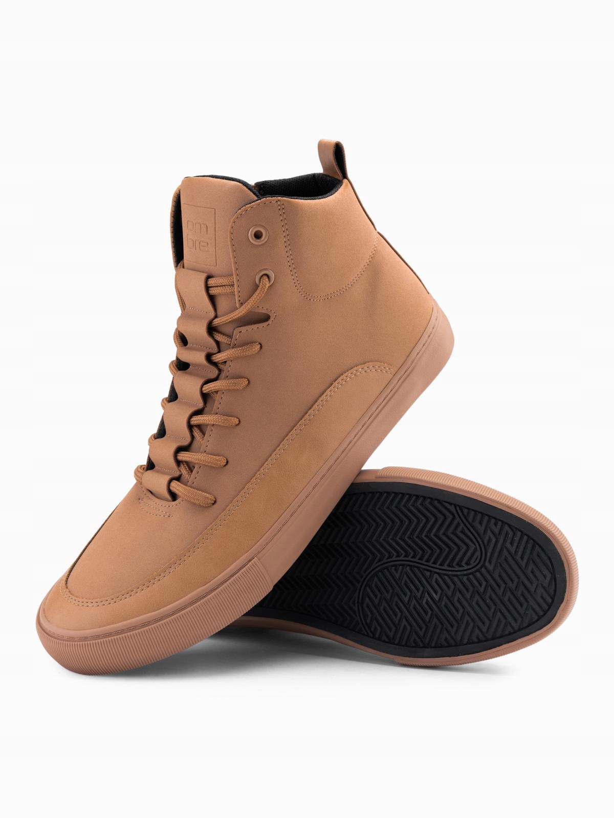 Pohodlné hnědé pánské sneakers kotníkové boty OM-FOSH-0176 V3 vel. 41