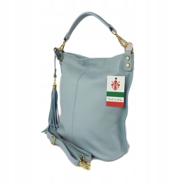 Krásná Kožená Taška Taška Přes Rameno V Modré Barvě_pojme A4