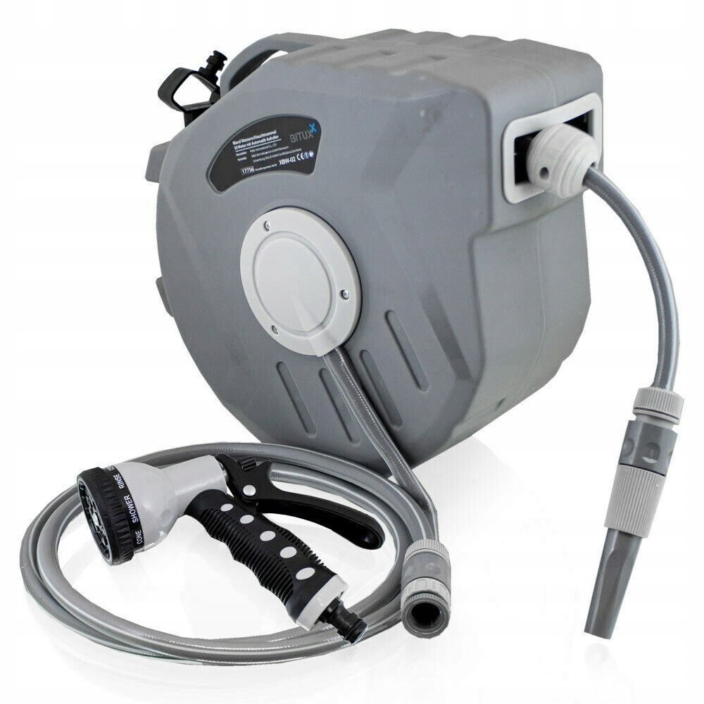 Záhradná hadica 20 m automatická na bubne zrolovateľná s pištoľou do záhrady