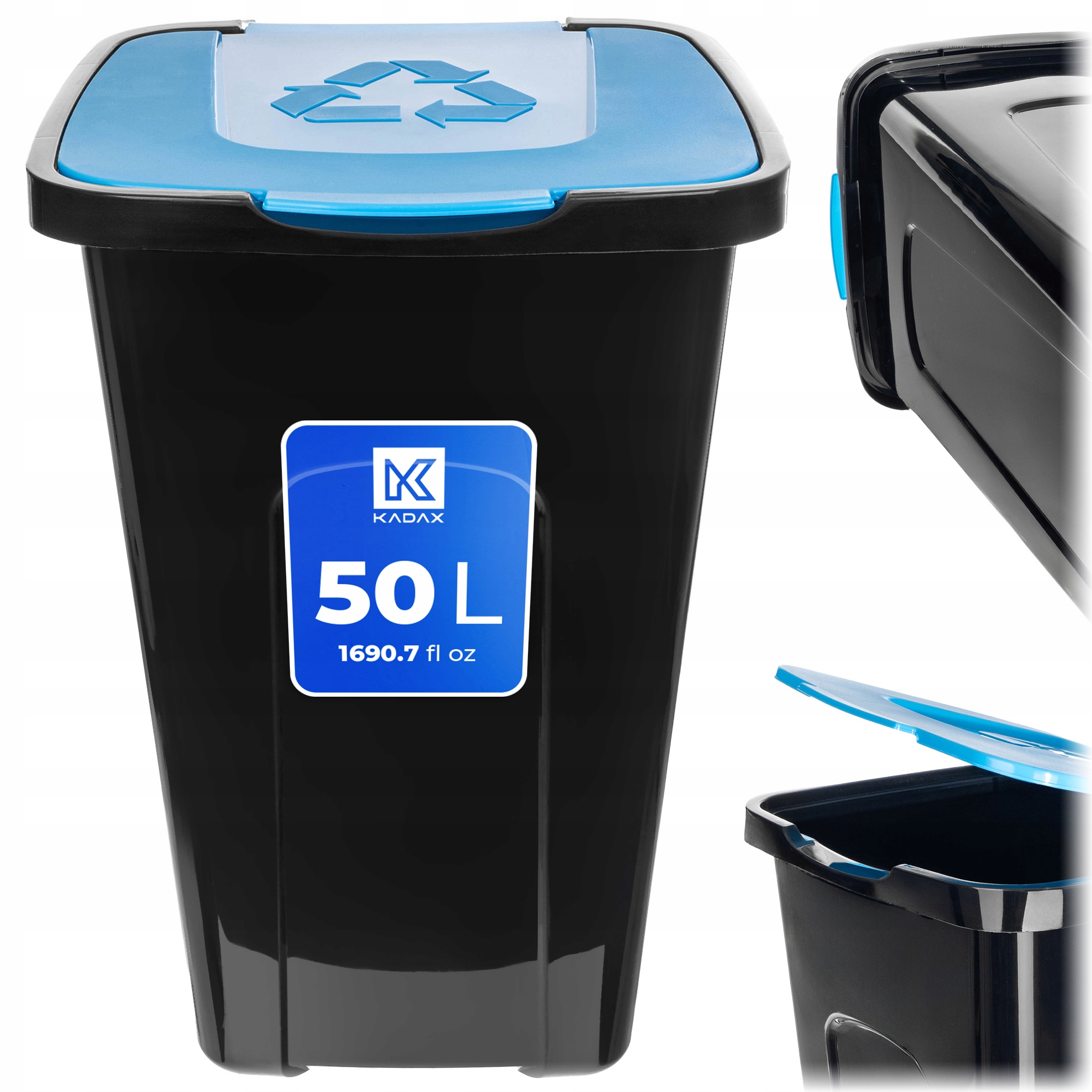 Levně Odpadkový Koš Koš Na Tříděný Odpad 50L Modrý Papír