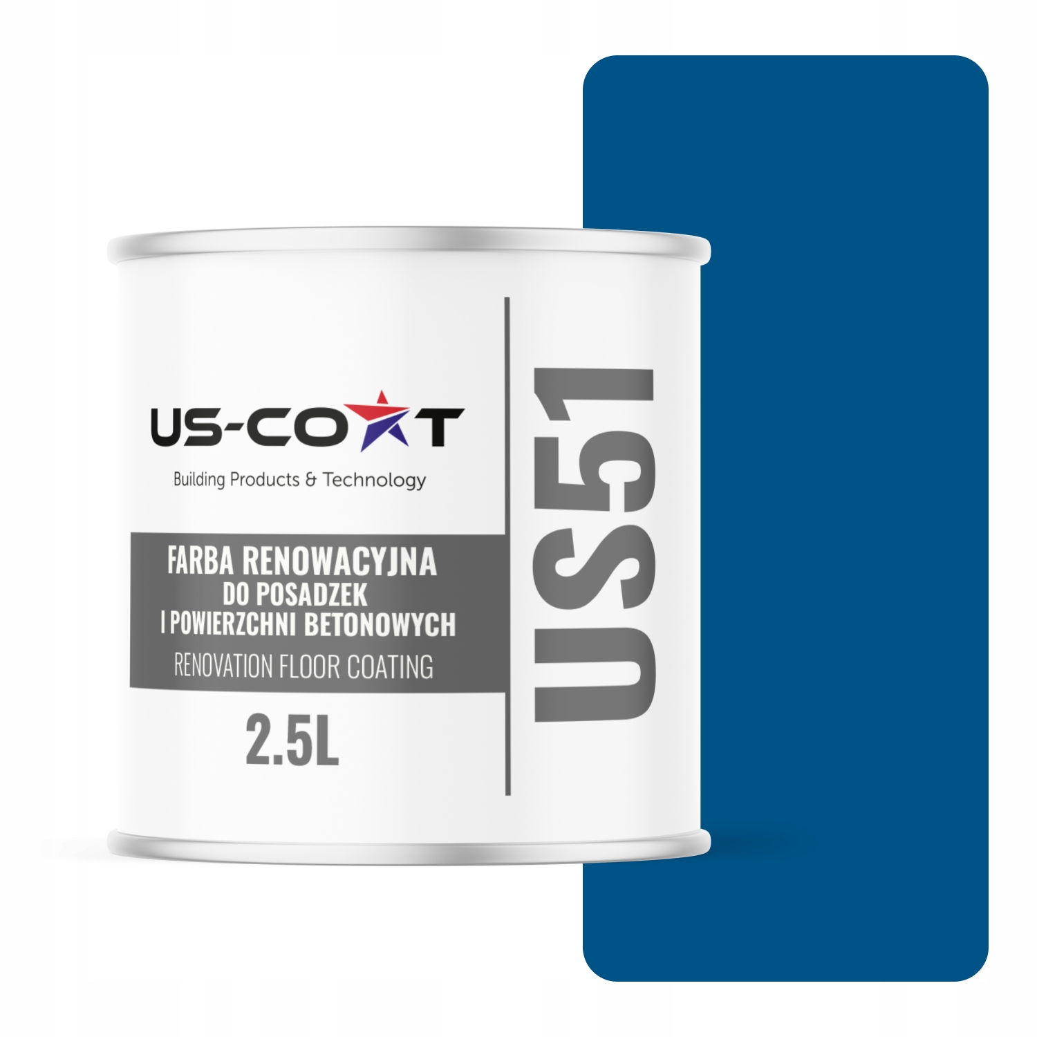 Farba Na Renováciu Podláh Betón Garáž Farba Modrá RAL5005 Mat 2,5 L