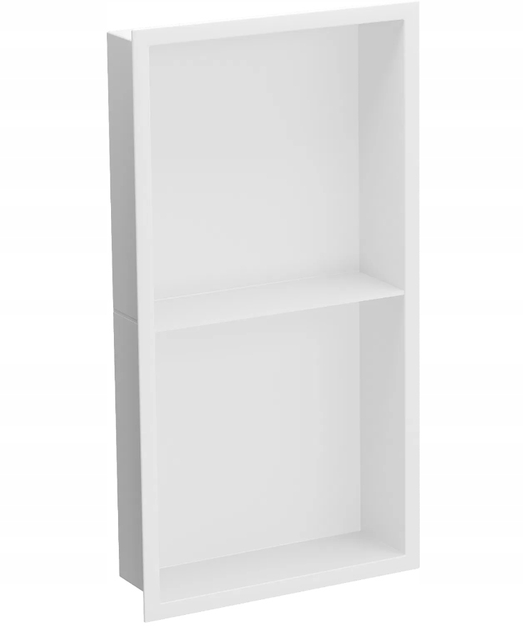 Arceno Nástenná výklenková polica s prírubou 60x30 biela