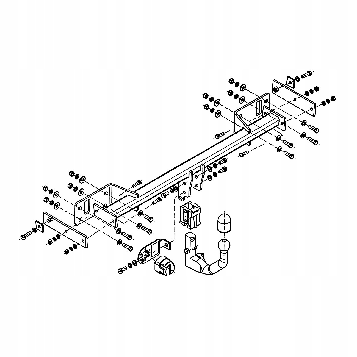Hak holowniczy Wypinany do Mercedes A W176 HTB 12-18 13 PIN MODUŁ GRATIS Producent Steinhof