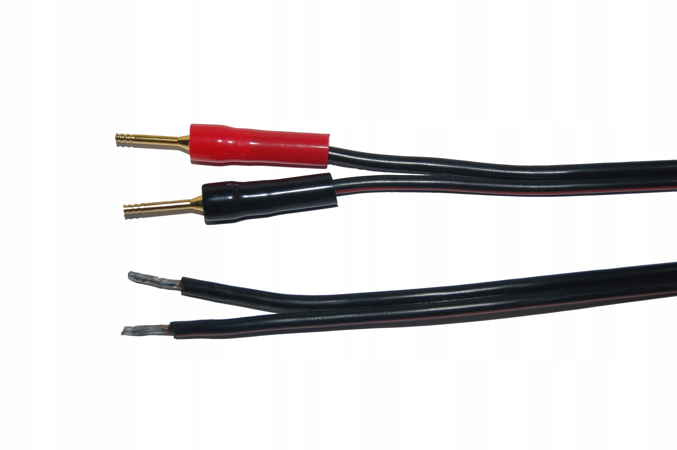 Kabel głośnikowy 2 szpilki proste 2x2,5mm dł.2m