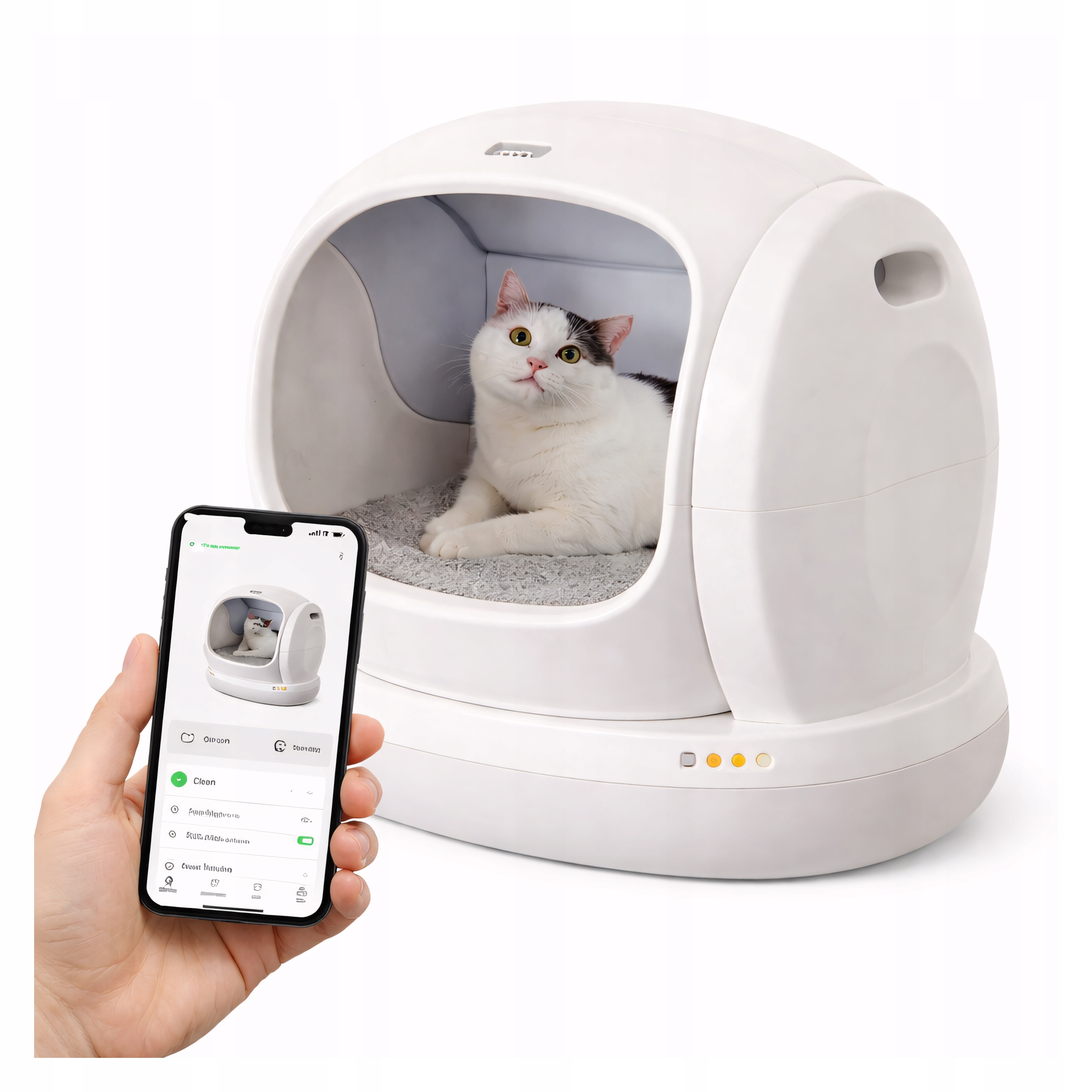 UBPet C20 Inteligentna Samoczyszcząca Kuweta Zamknięta Dla Kota Aplikacja