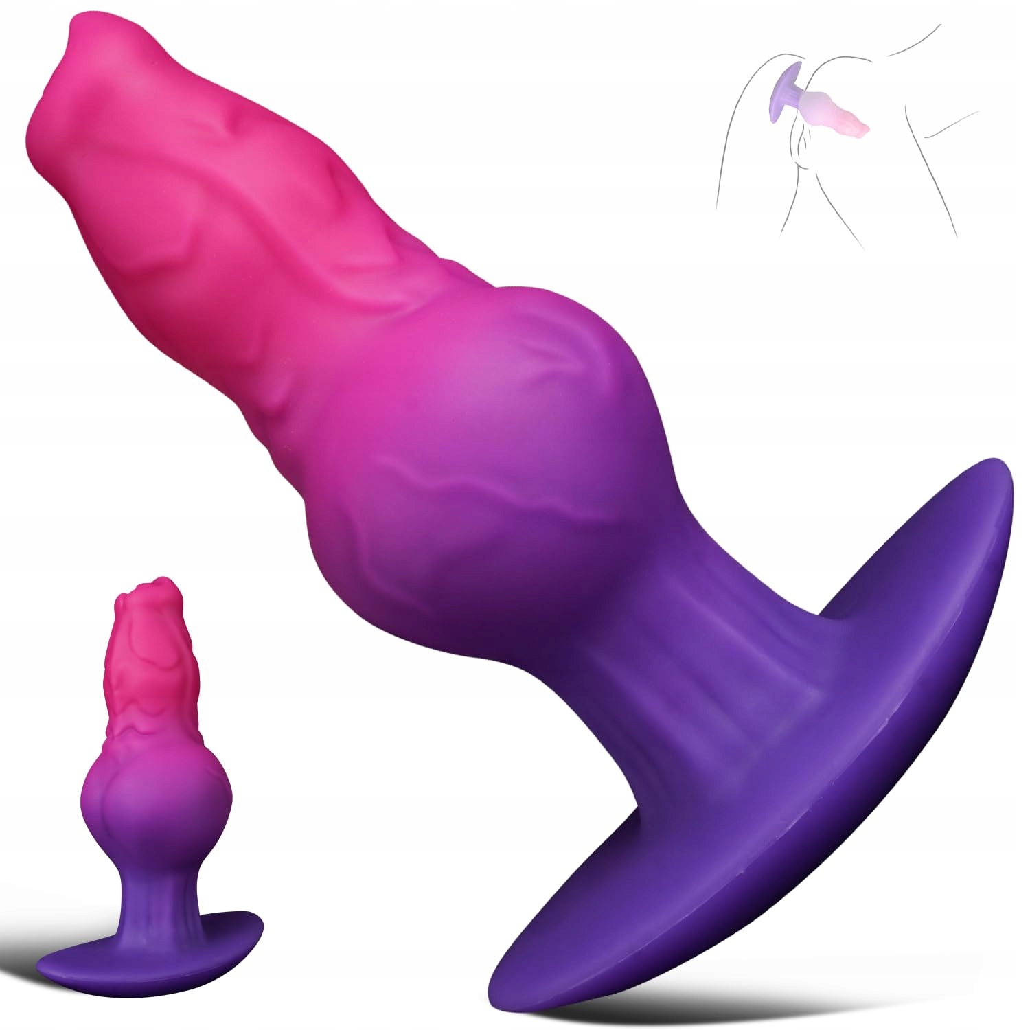 MONSTER FANTASY Dildo Analny XXL Silikonowy Korek Dla Par Analsex — miniatura 7