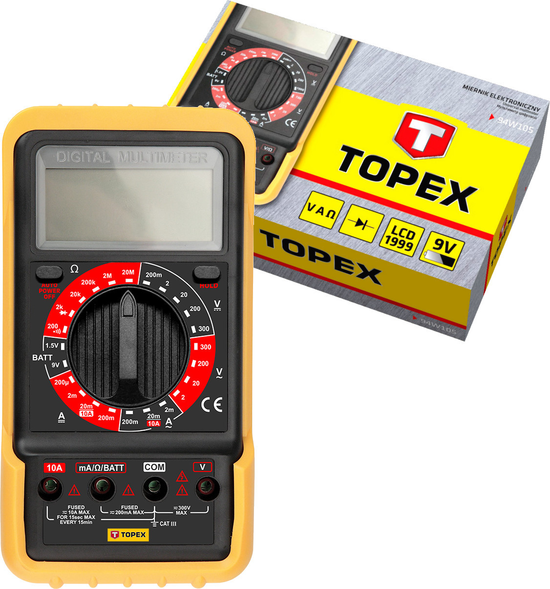 MIERNIK ELEKTRONICZNY UNIWERSALNY TOPEX 94W105