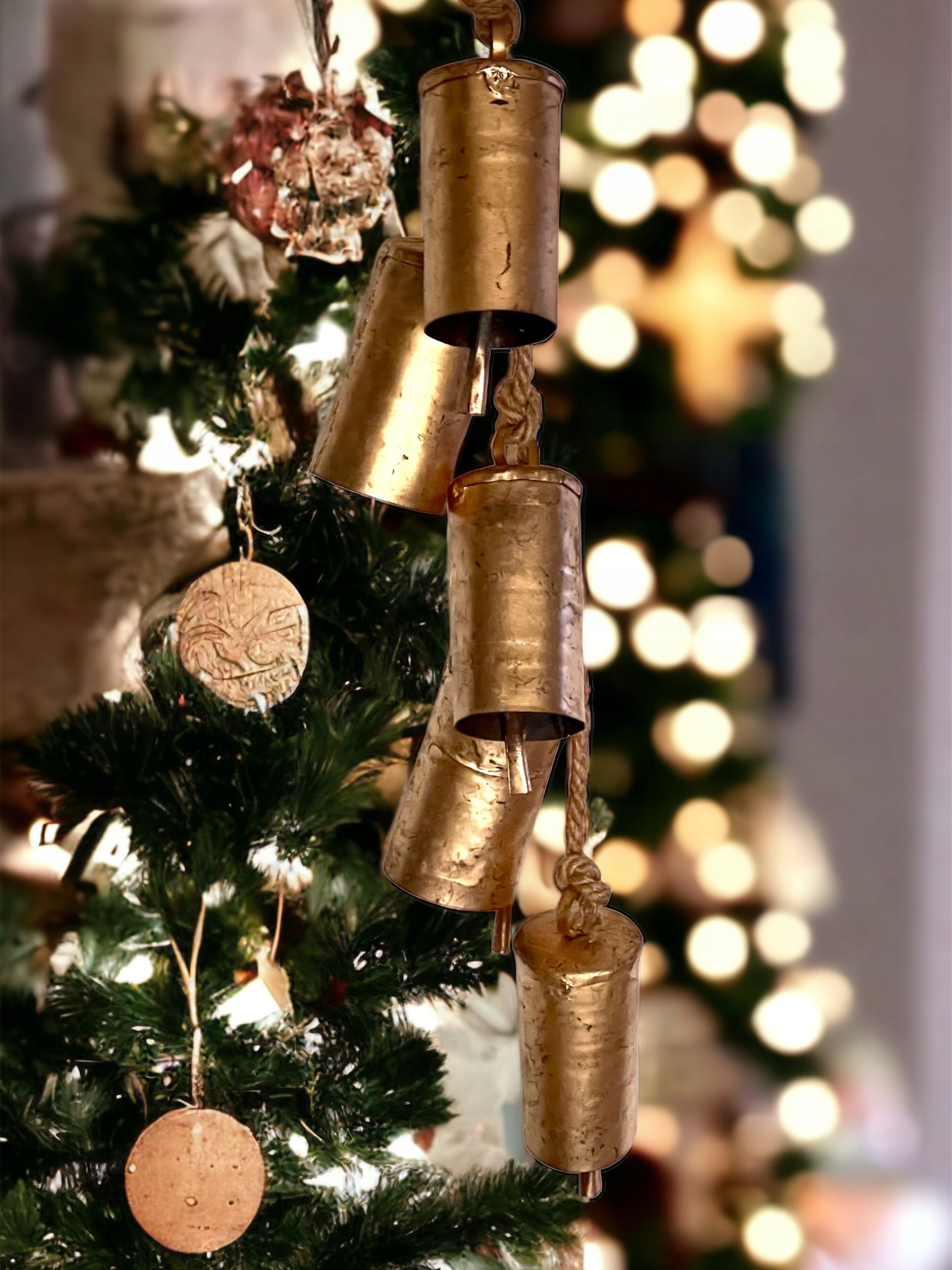 DZWONEK METALOWY PASTERSKI OZDOBA GIRLANDA ŚWIĄTECZNA ZESTAW 5 SZT PREZENT Marka Jakarta