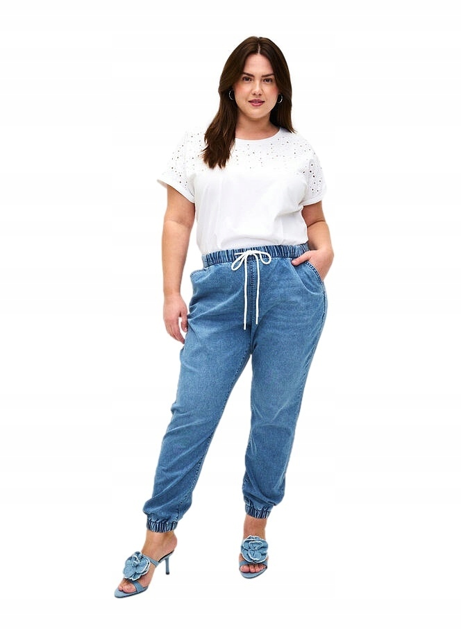 Zizzi Džínové Modré Jogger Kalhoty 066B 64