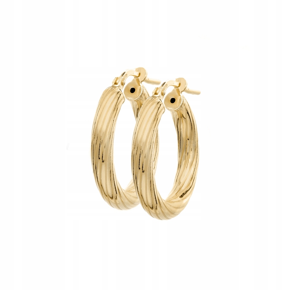 Kolczyki koła pozłacane Ania Kruk złote fakturowane 1,8 cm srebro 925