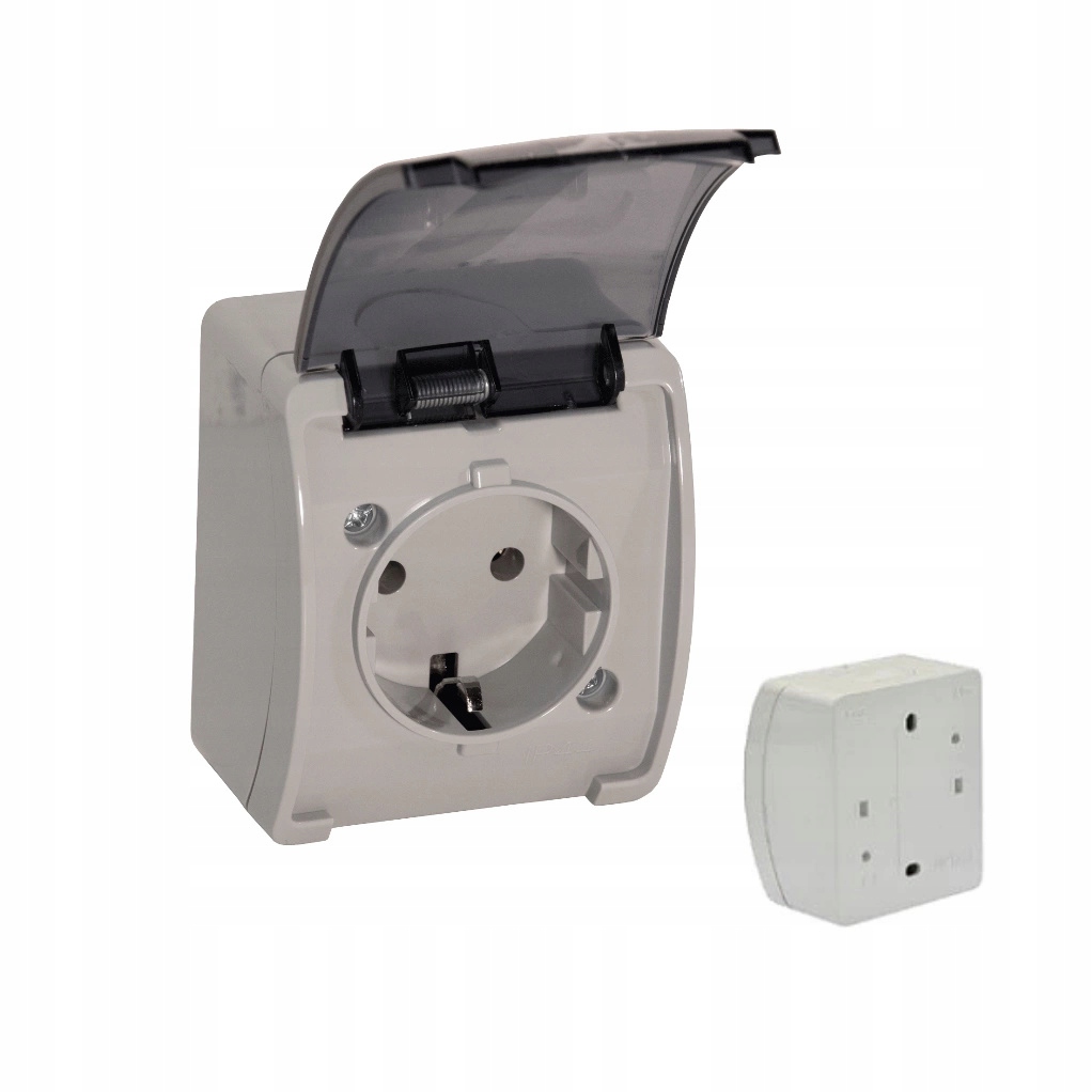 

Gniazdo Schuko Pojedyncze Hermetyczne z Klapką