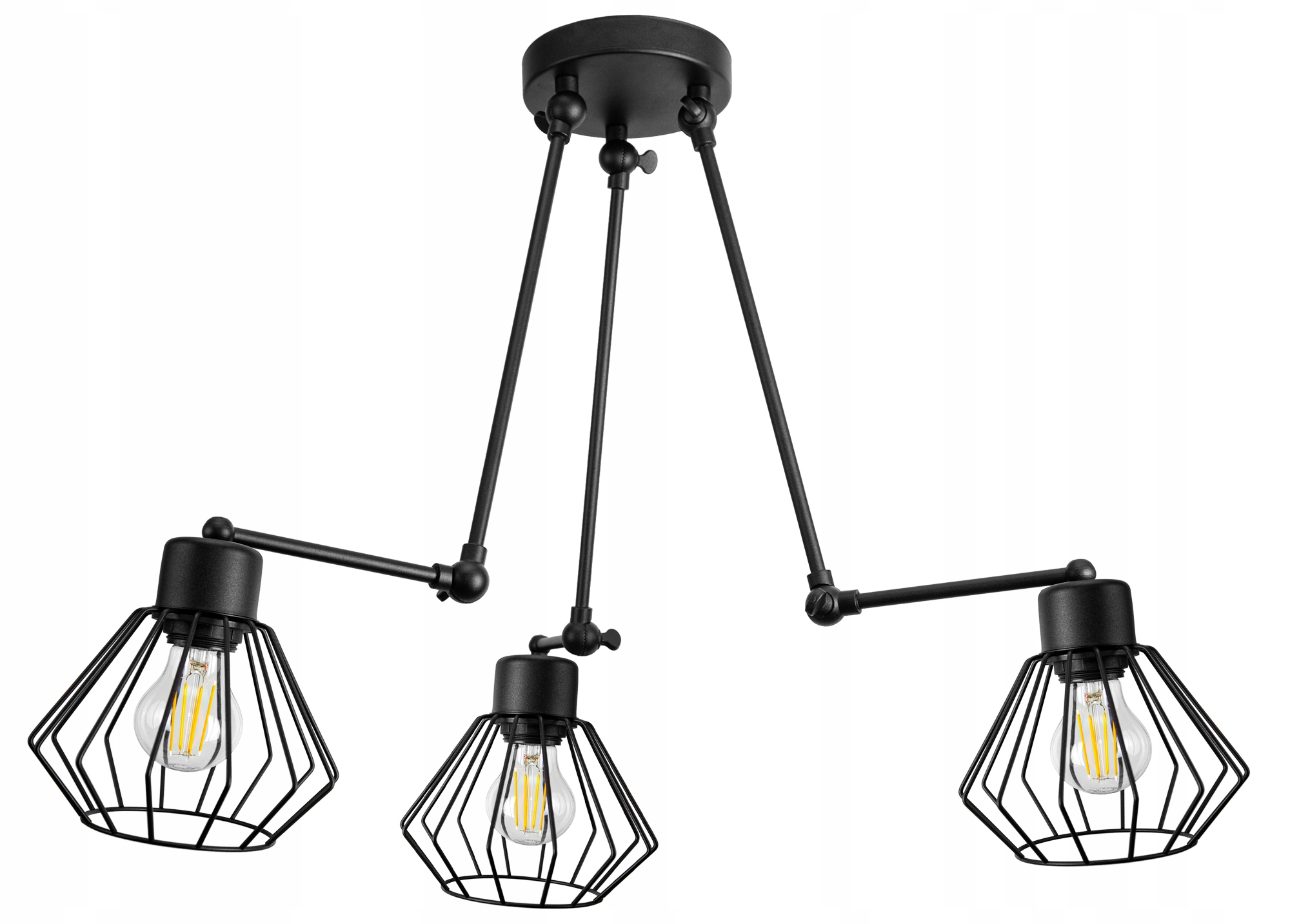

Lampa Sufitowa Plafon Żyrandol Loft Edison Drut