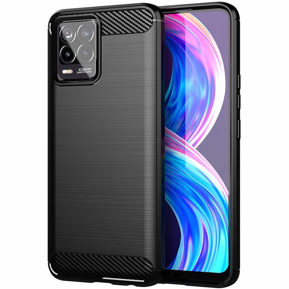 ETUI KARBON CASE PLECKI POKROWIEC FUTERAŁ OBUDOWA do REALME 8 / 8 PRO
