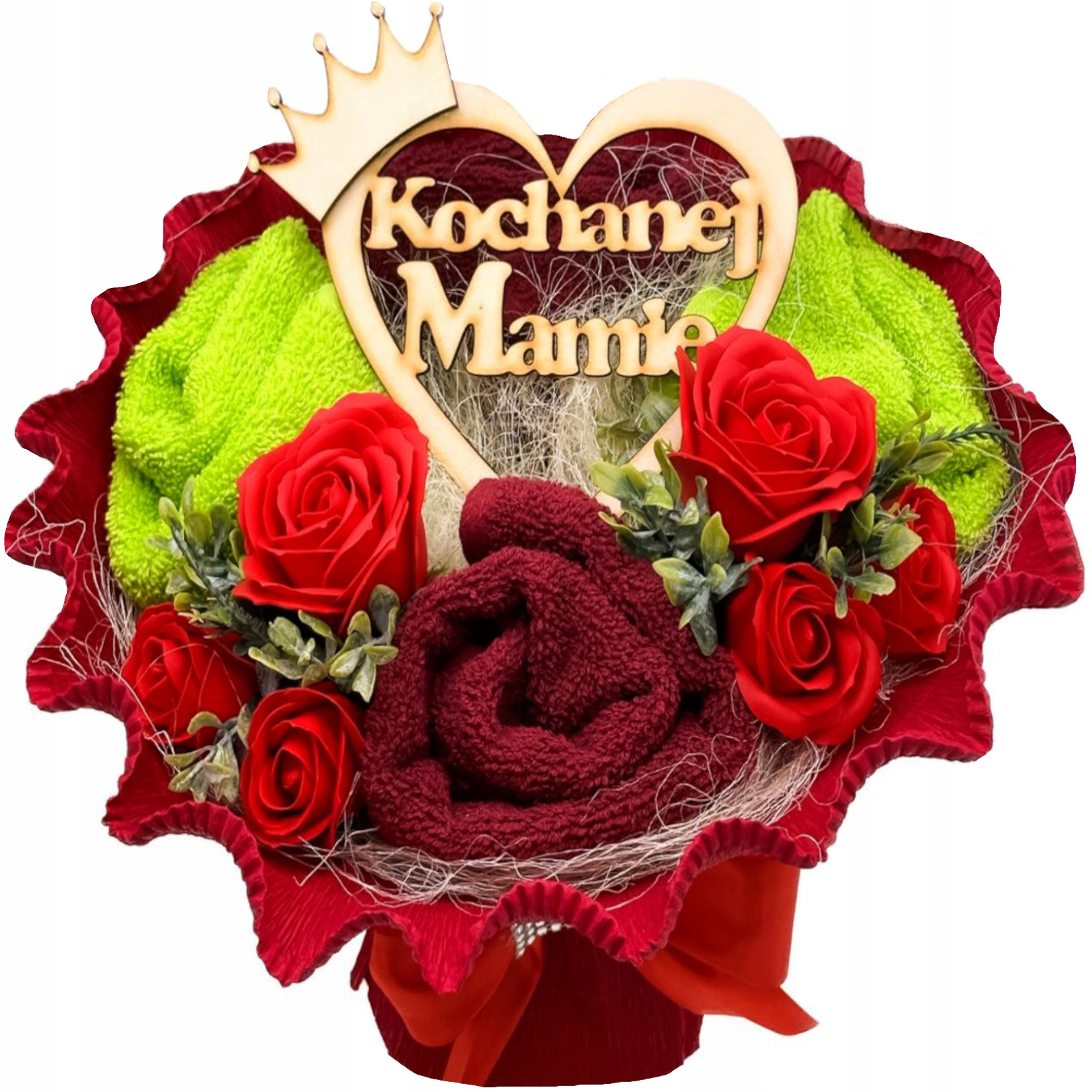

Bukiet z ręczników dla Mamy kwiaty mydlane